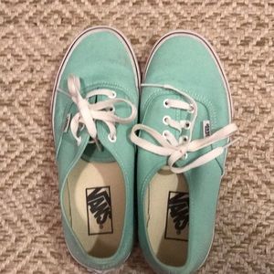 Seafoam Green/Light Blue Vans Men's 6 Women's 7.5